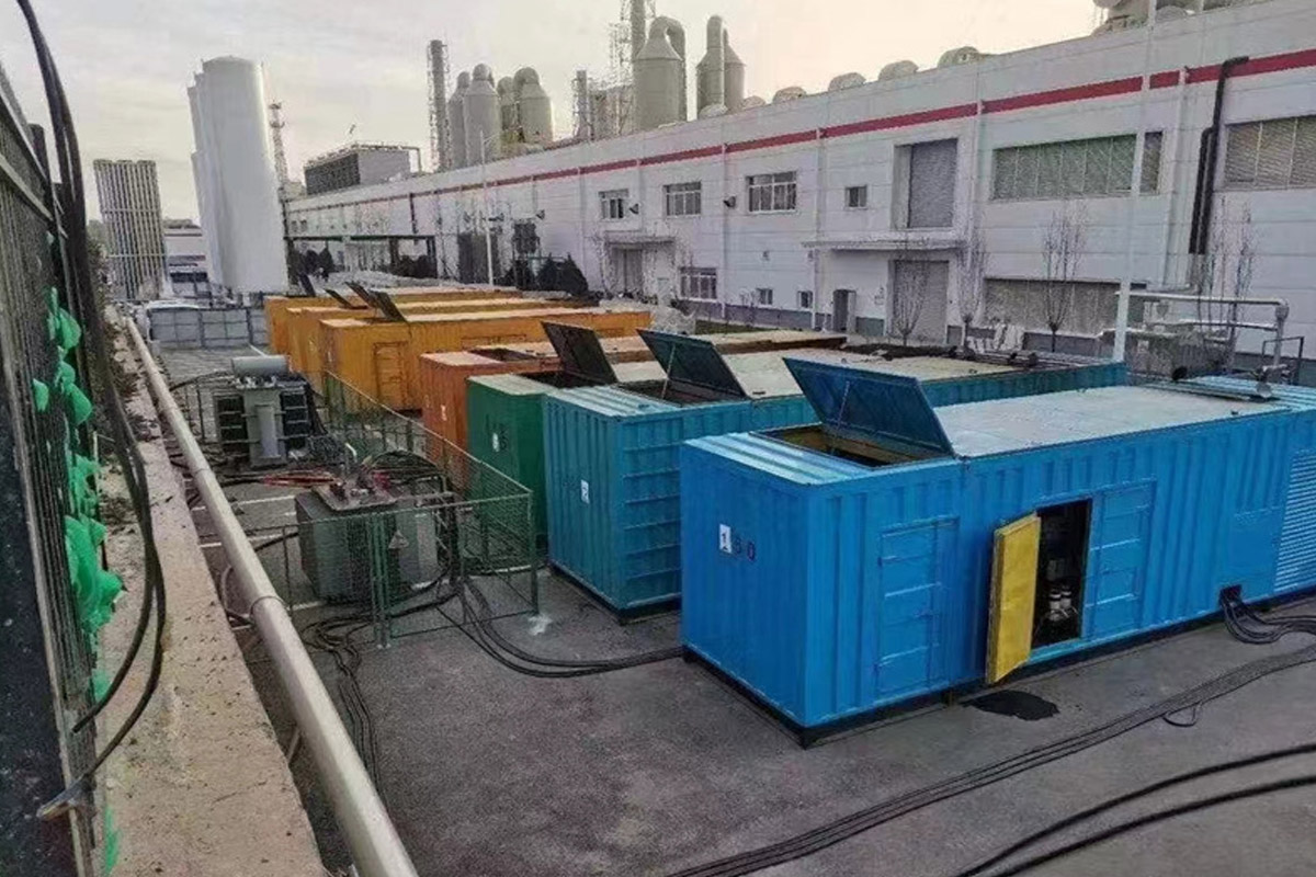 吊罗山乡发电机租赁施工现场